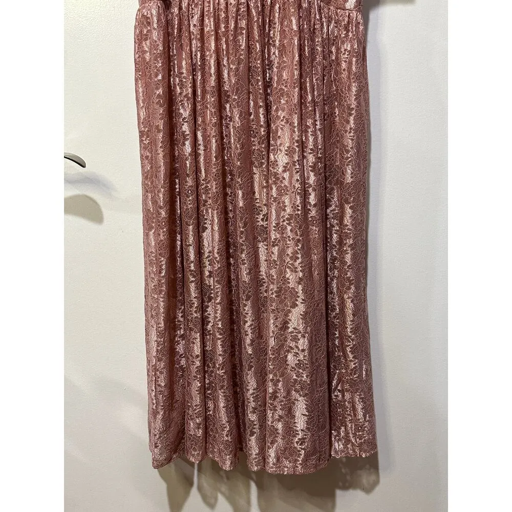 For Love & Lemons Shai Maxi Dress Dusty Pink Size Medium NWT Feminine Romantic - Image 14
