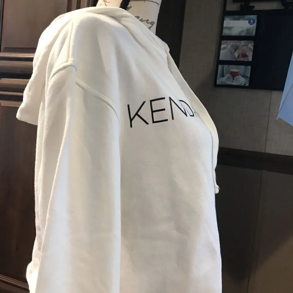 NWT Kendall and Kylie size small white hoodie women’s - Image 4