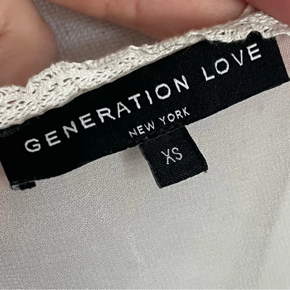 Generation Love • White Ivory Embellished Drapey Sleeve Blouse - Image 5