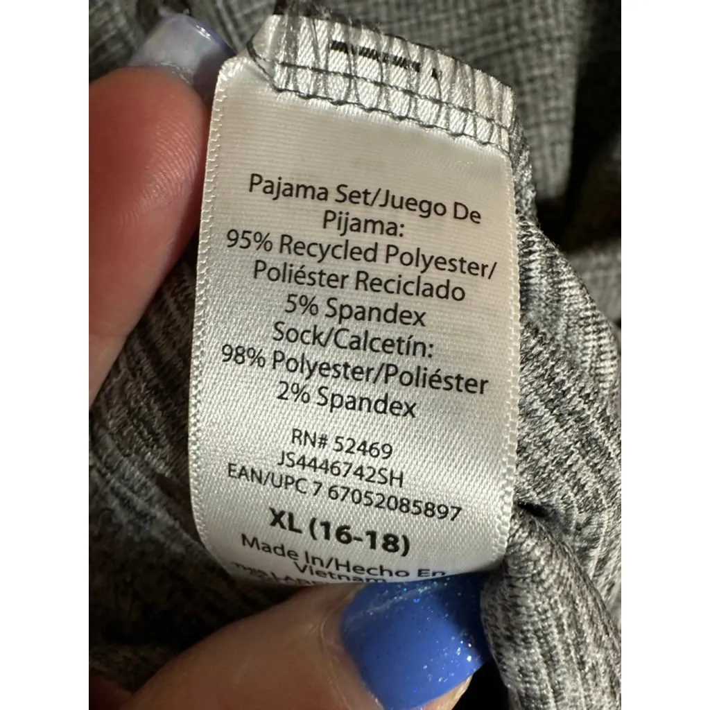 JOYSUN Charcoal Grey Heather Pajama Set XL Gray - Image 6