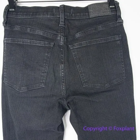 NEW Madewell the tall Kick Out Crop‎ Jeans in Black Rinse Wash, 28T - Image 9