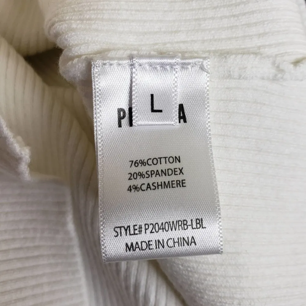 Pistola Womens L Nella Cashmere Blend Cutout Tank in White NEW - Image 11