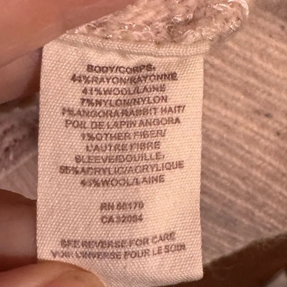 Free People Willow Caroline Bohemian Wool Angora Cardigan Sweater Size S Ivory - Image 8