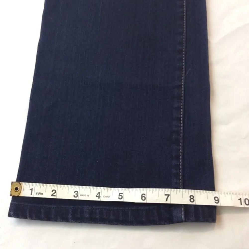 Loft Boot Cut Slim Mid-Rise Womens Jeans Size 10  Dark Wash inseam 29 Button - Image 12