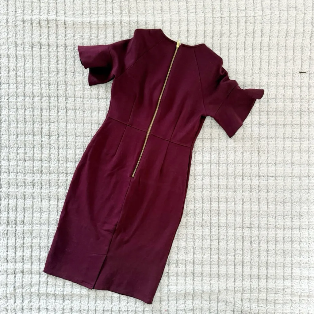 Rachel Parcell Rich Burgundy Midi Dress - Image 3