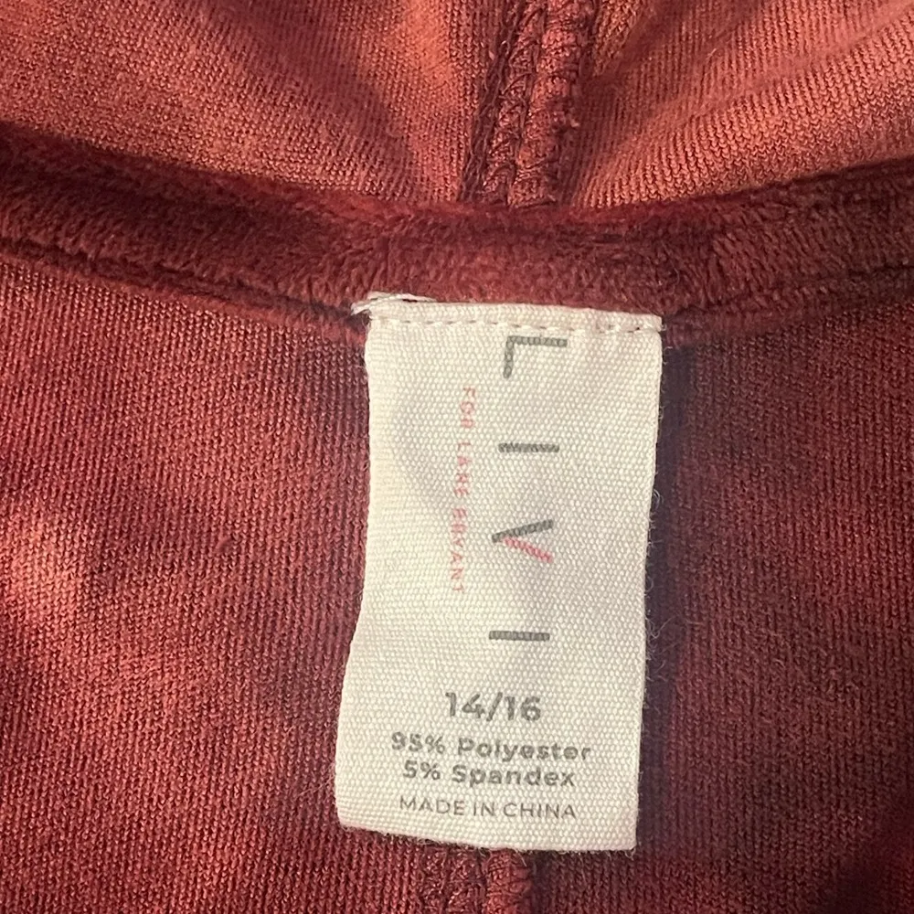 LIVI by Lane Bryant Velor Long Sleeve V-Neck Hoodie - Dye Effect Size 14/16 - Image 7