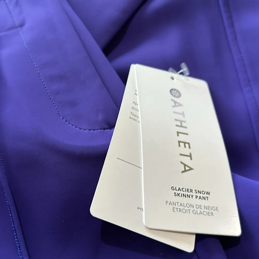 NWT ATHLETA Glacier Snow Skinny Pant II Noble Blue SKI Women Size 6 - Image 7