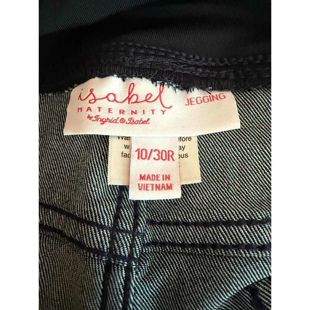 Ingrid Isabel Maternity Over The Belly Jeggings Denim Jeans Size 10/30 Blue NWT - Image 6
