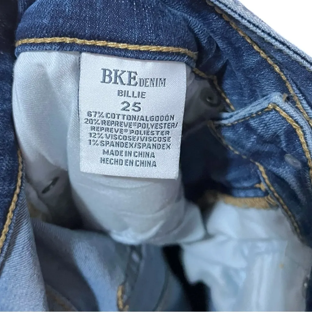 BKE Buckle Billie Ankle Straight High Rise Stretch Cuffed Jean size 25 - Image 10