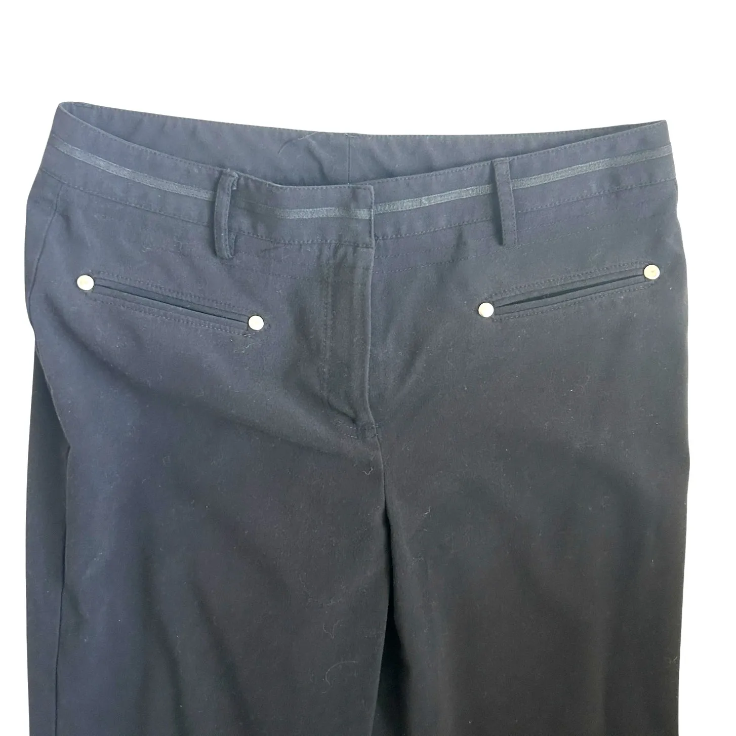 Larry Levine Women Pants 10 Black Classic Business Casual Stretch‎ Minimalistic - Image 9