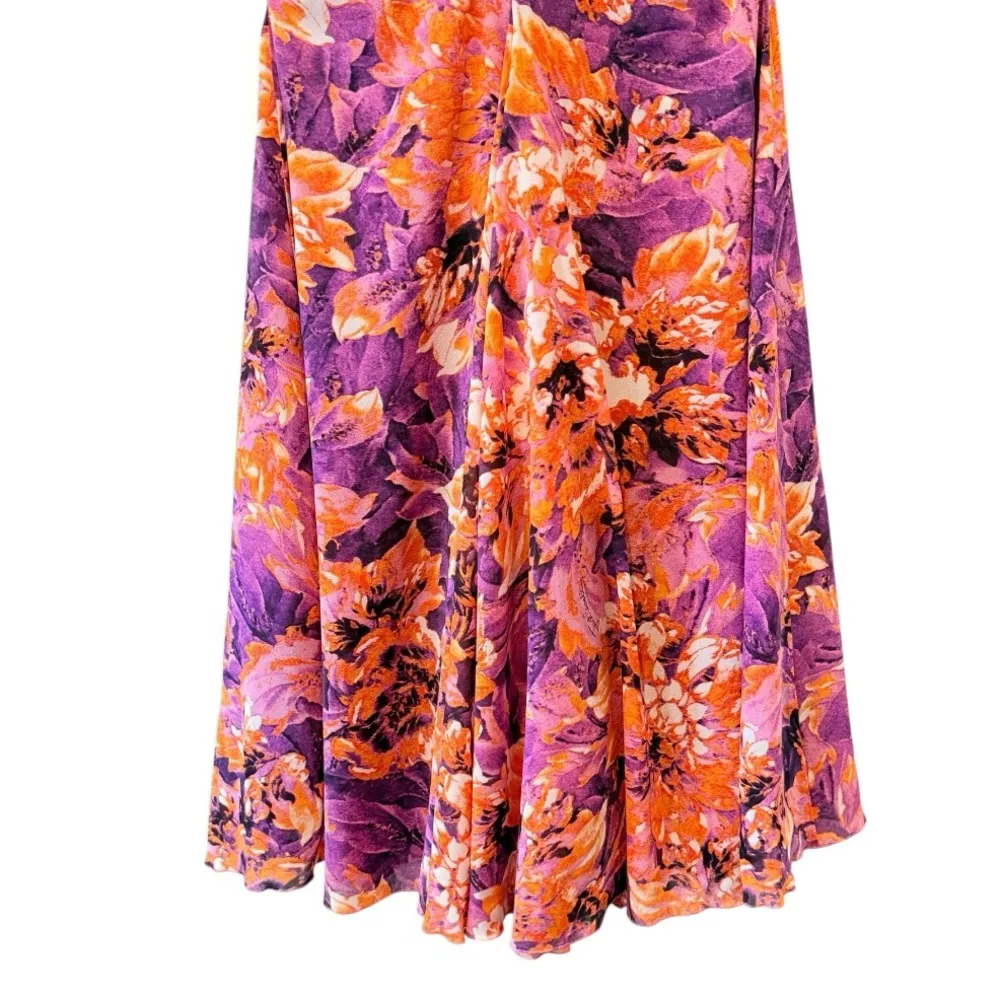 ROBERTO CAVALLI Just Cavalli Silk Floral Print Dress Size 44 (L) - Image 8