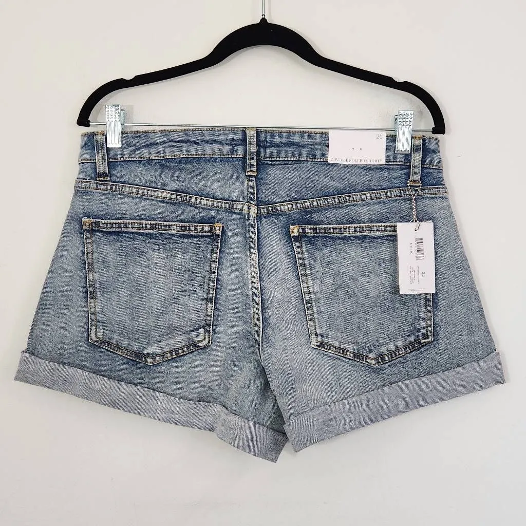 WeWoreWhat Denim Cuffed Shorts NWT Size 26 Boho Distressed Jean Short - Image 4