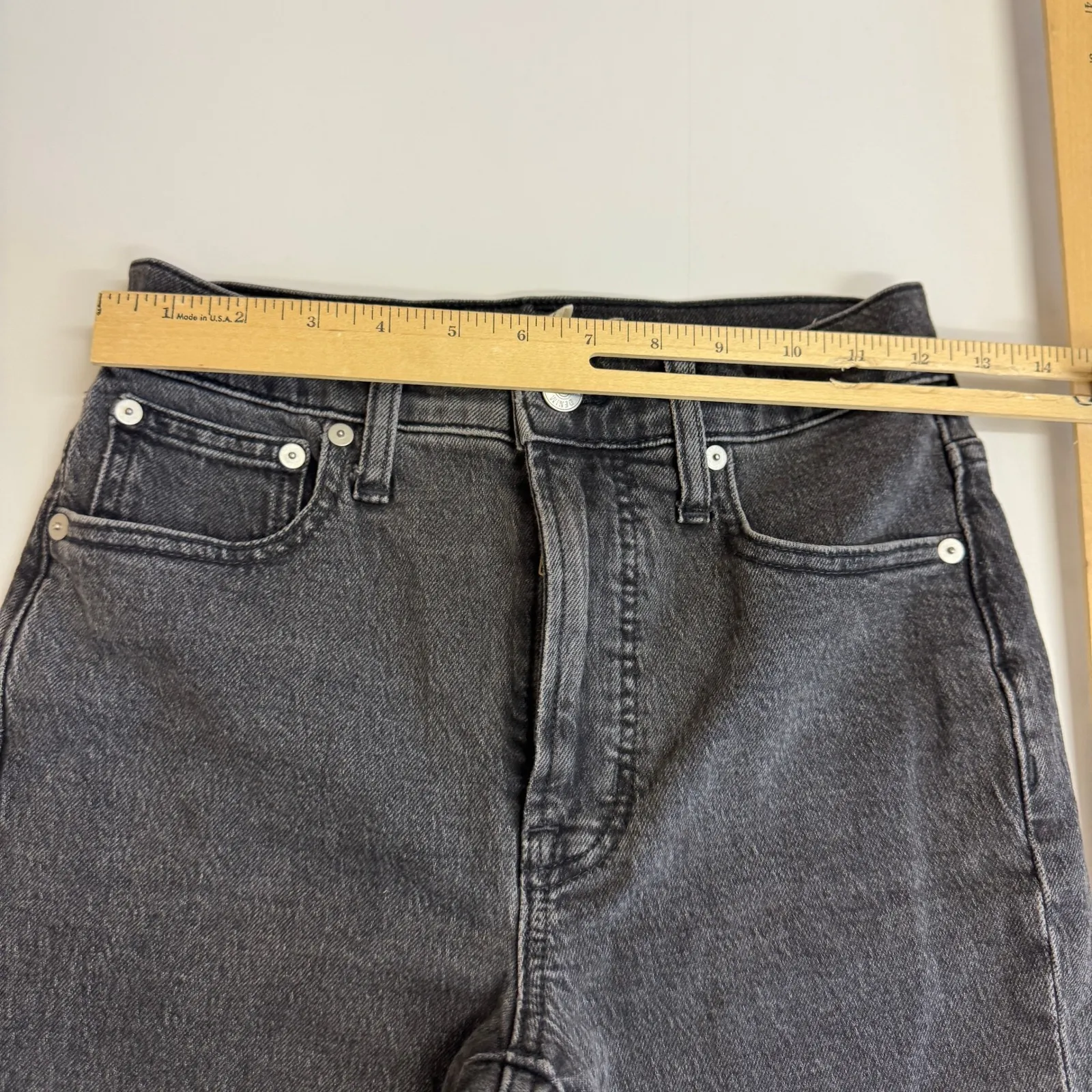 Madewell Jeans Womens Size 23P The Perfect Vintage Tapered Lunar Grey Wash Denim - Image 10