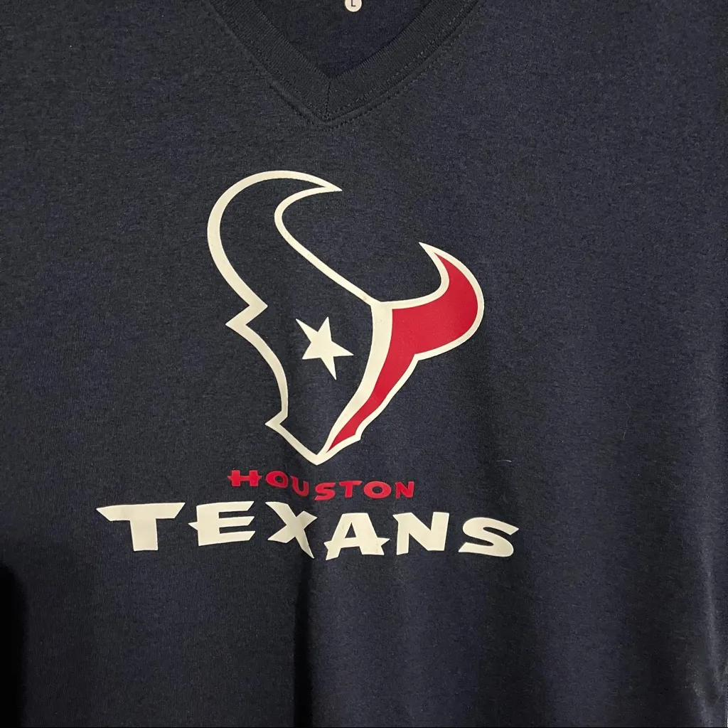 Houston Texans Women’s Short Sleeve V-Neck Tee Shirt NFL Nike Size Large - Image 3
