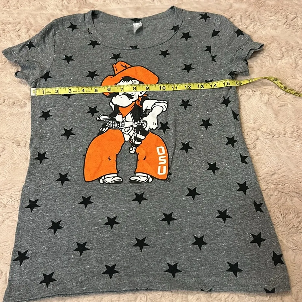OSU Cowboys size S • Oklahoma State University star & cowboy mascot print top - Image 5
