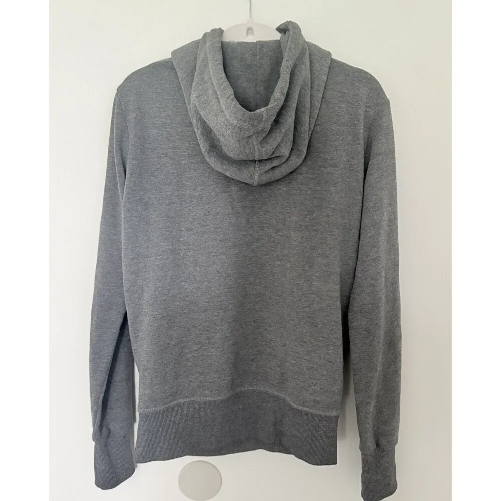 Superdry Gray Hoodie Long Sleeve Drawstring Kangaroo Pocket Pullover Sweatshirt - Image 2