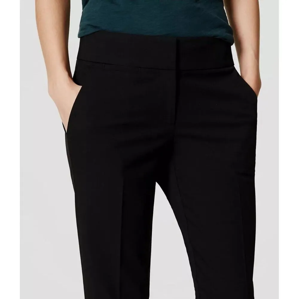 Ann Taylor Loft Julie Skinny‎ Ankle Black Pants Womens Size 2 Belt Loops Stretch - Image 4