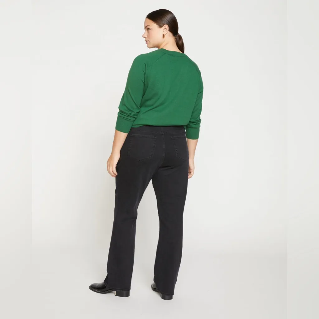 Universal Standard Jeans Marne Bootcut 32” Inseam Solid Black 00 Long NWT - Image 3