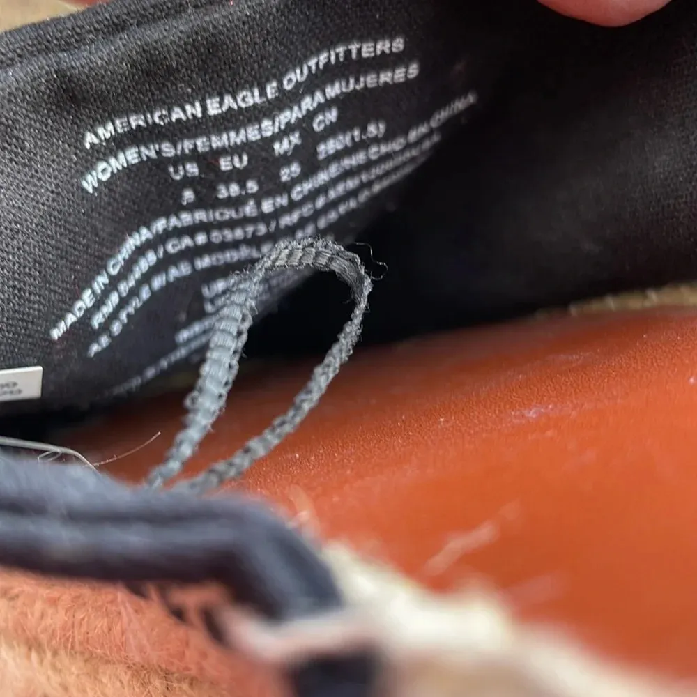 American Eagle Embroidered Mule Platform Espadrille Shoes size 8 - Image 7