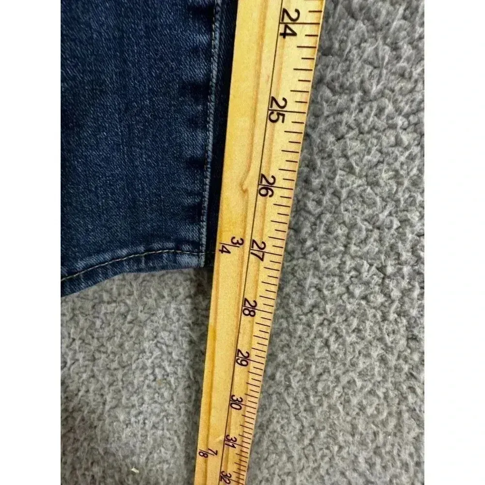 Leith‎ jeans womens 26 blue light wash distressed mid rise skinny stretch - Image 2