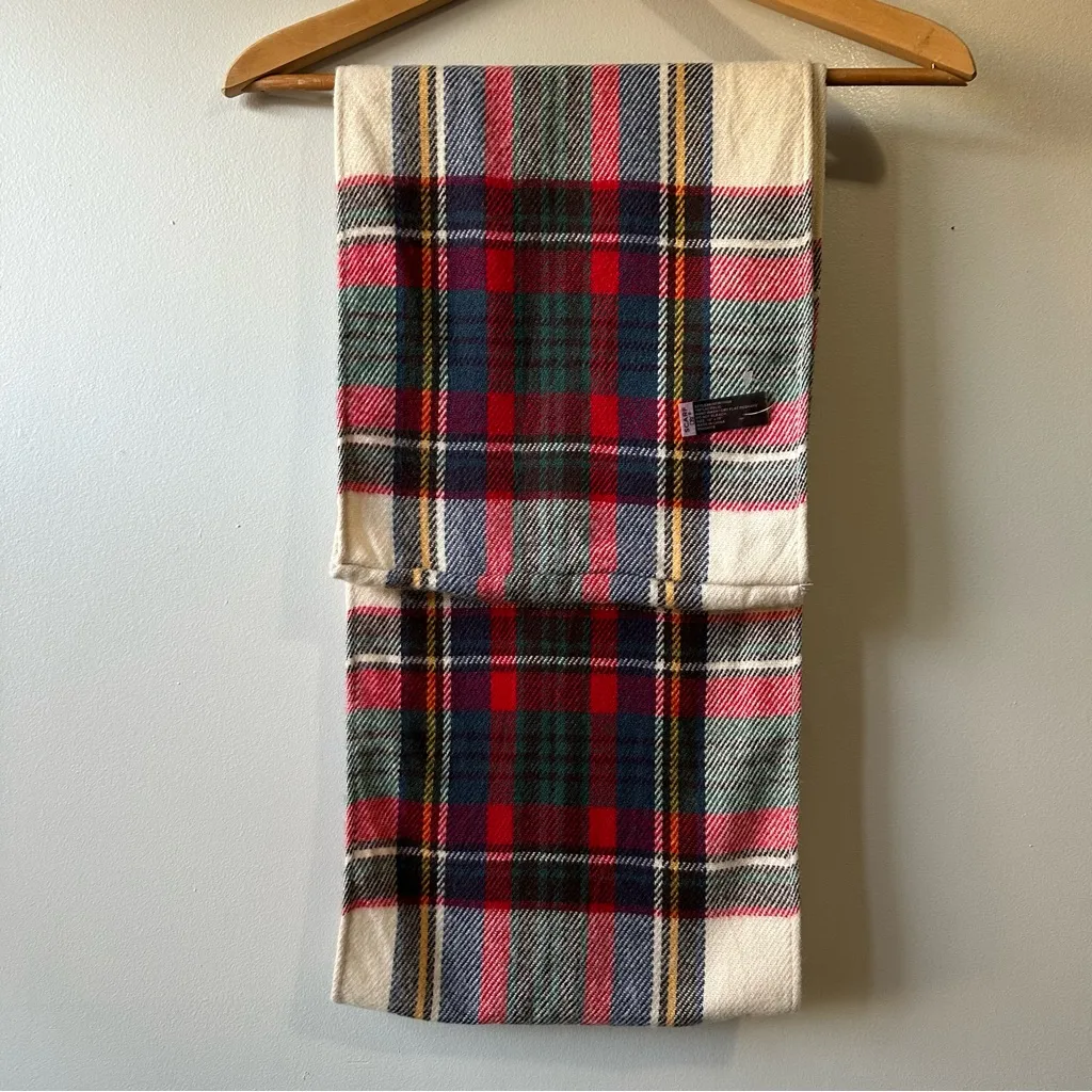 Women's Plaid Infinity Loop Scarf in Red and Beige Soft Cozy Fall Winter Outdoor - Image 4