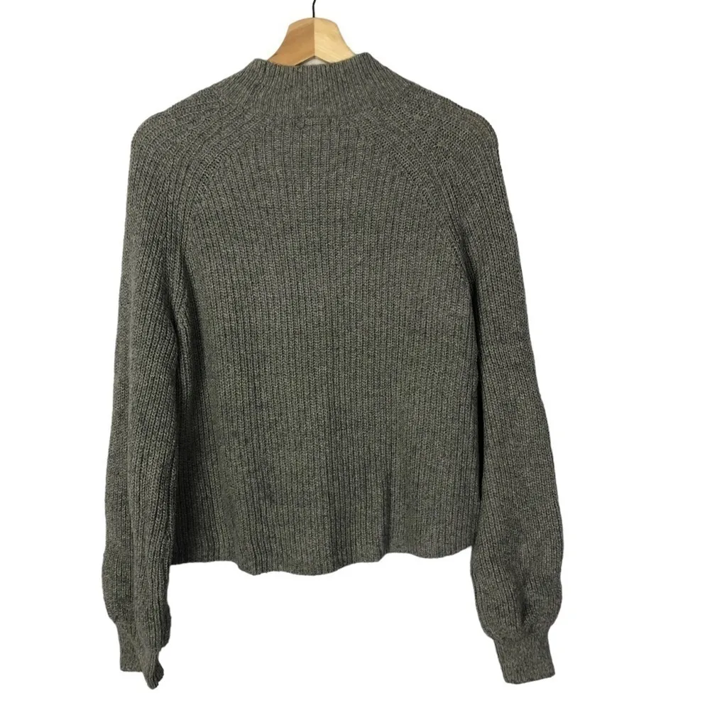 Urban Outfitters UO Ecote Gray Colorful Printed Front Mock Neck Sweater M - Image 2