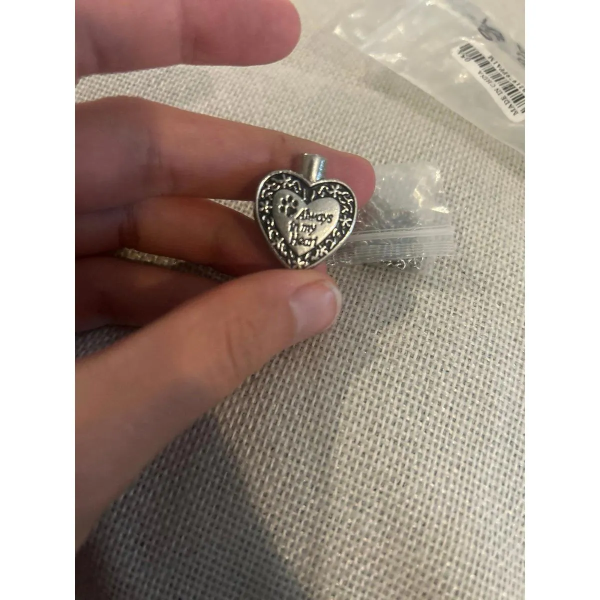 Fashion jewlery always in my heart pendant and necklace a025 Silver - Image 3