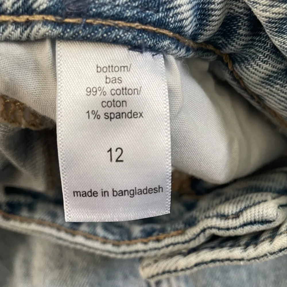 Maurices Denim Skirt Maxi Womens 12 Front Slit Frayed Hem High Rise Stretch - Image 6