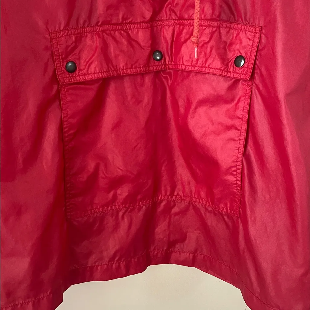 VINTAGE RARE 80s Izod Lacoste Alligator Raincoat Windbreaker Jacket Size Large Red - Image 2