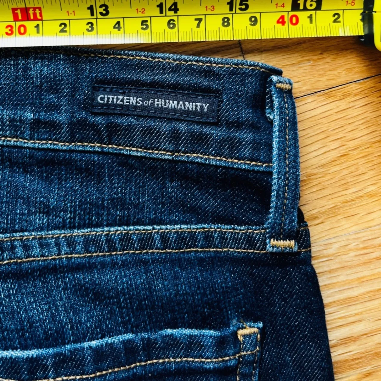 Citizens of Humanity Elson Med Rise Straight Leg Dark Wash Denim Jeans 31 Tall - Image 8