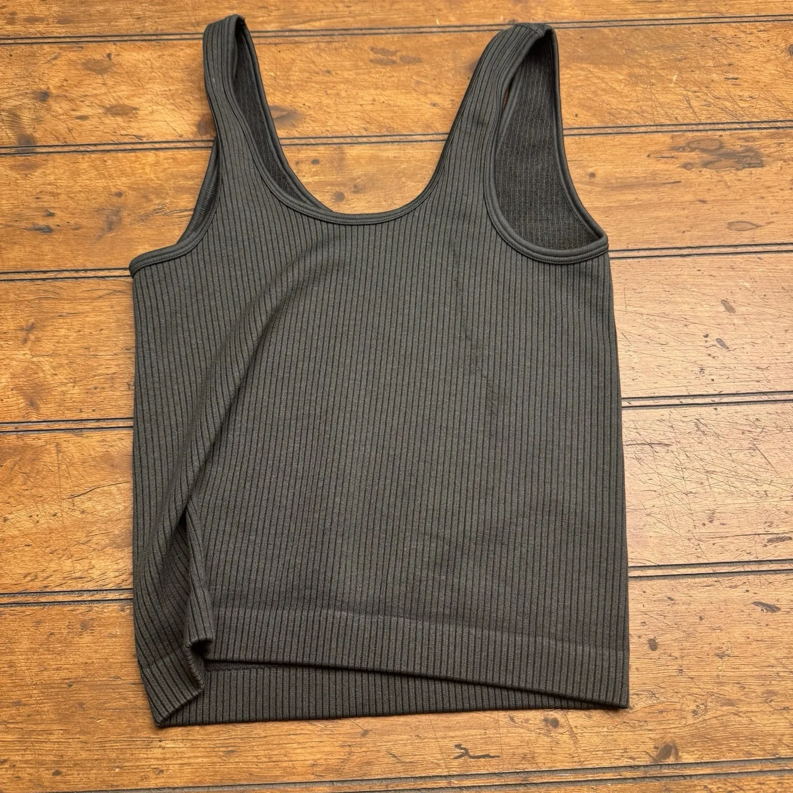 A New Day‎ Tank Top, FLAWS, Women's Size XS, Green Crop Top, Sleeveless - Image 3