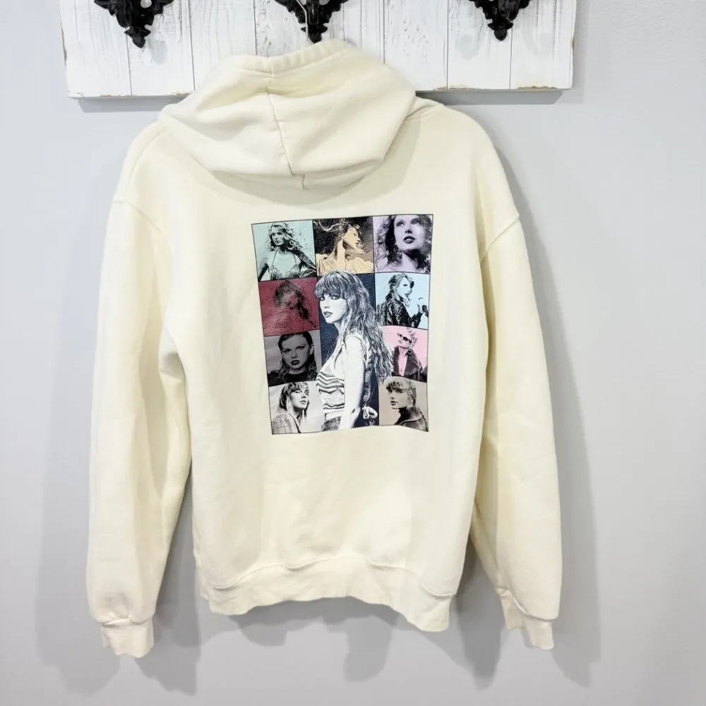Taylor Swift Eras Tour Hoodie XL Official Cream Pullover EUC - Image 3