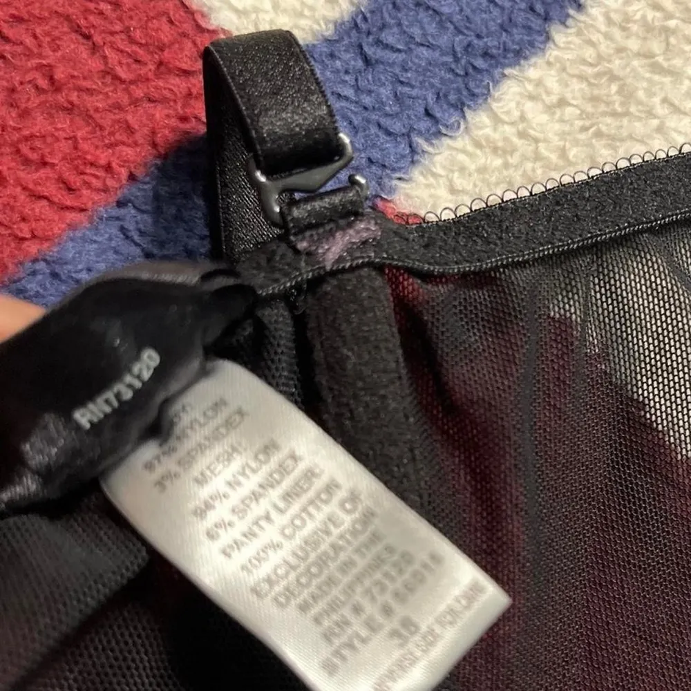 Fredericks Of Hollywood Black Pink Bows Stretchy Satin Sissy Corset whimsygoth - Image 5