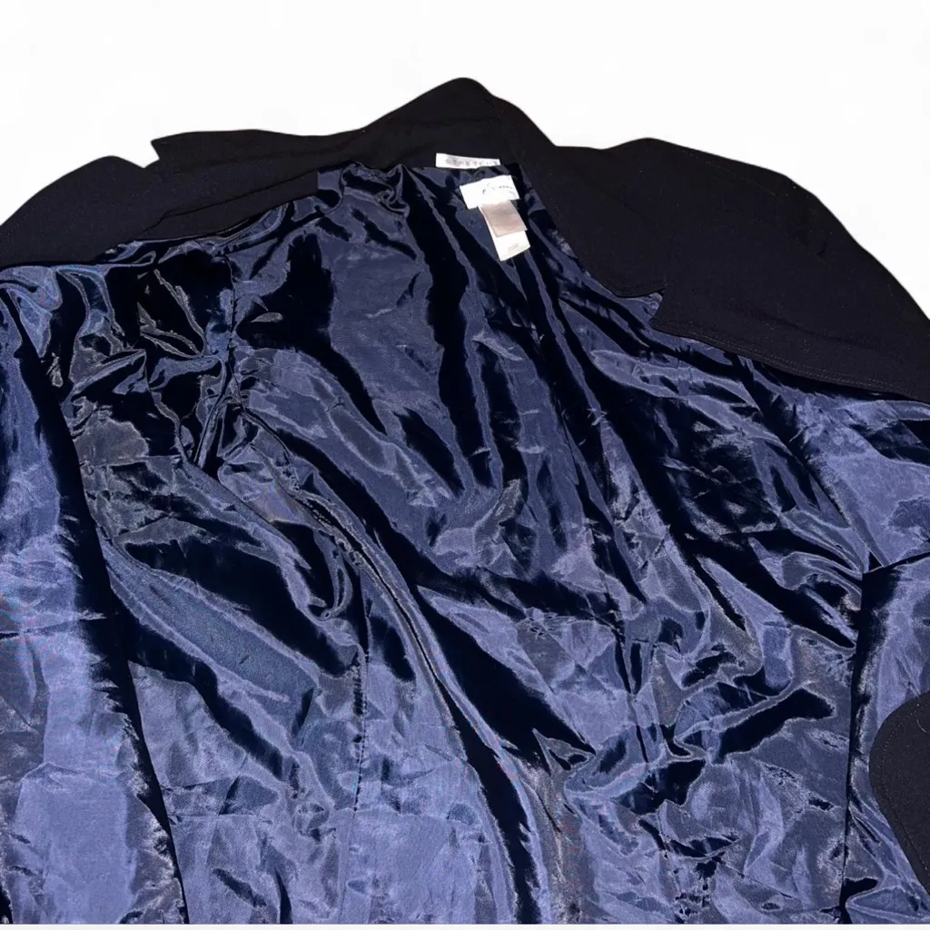 Emma James  Black Blazer with Button Details - Image 4