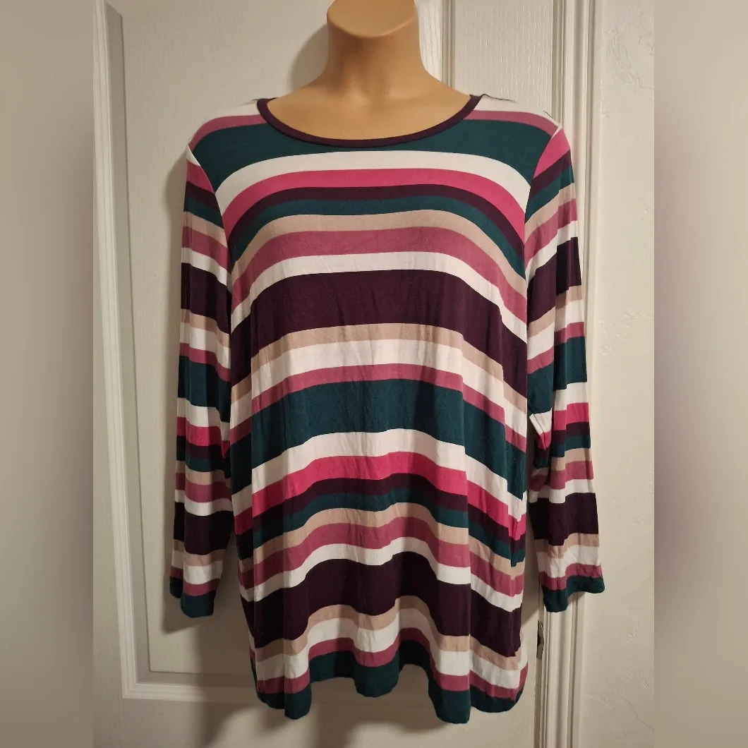 Torrid Sz 3 Striped Multicolor Women's Top - Image 2
