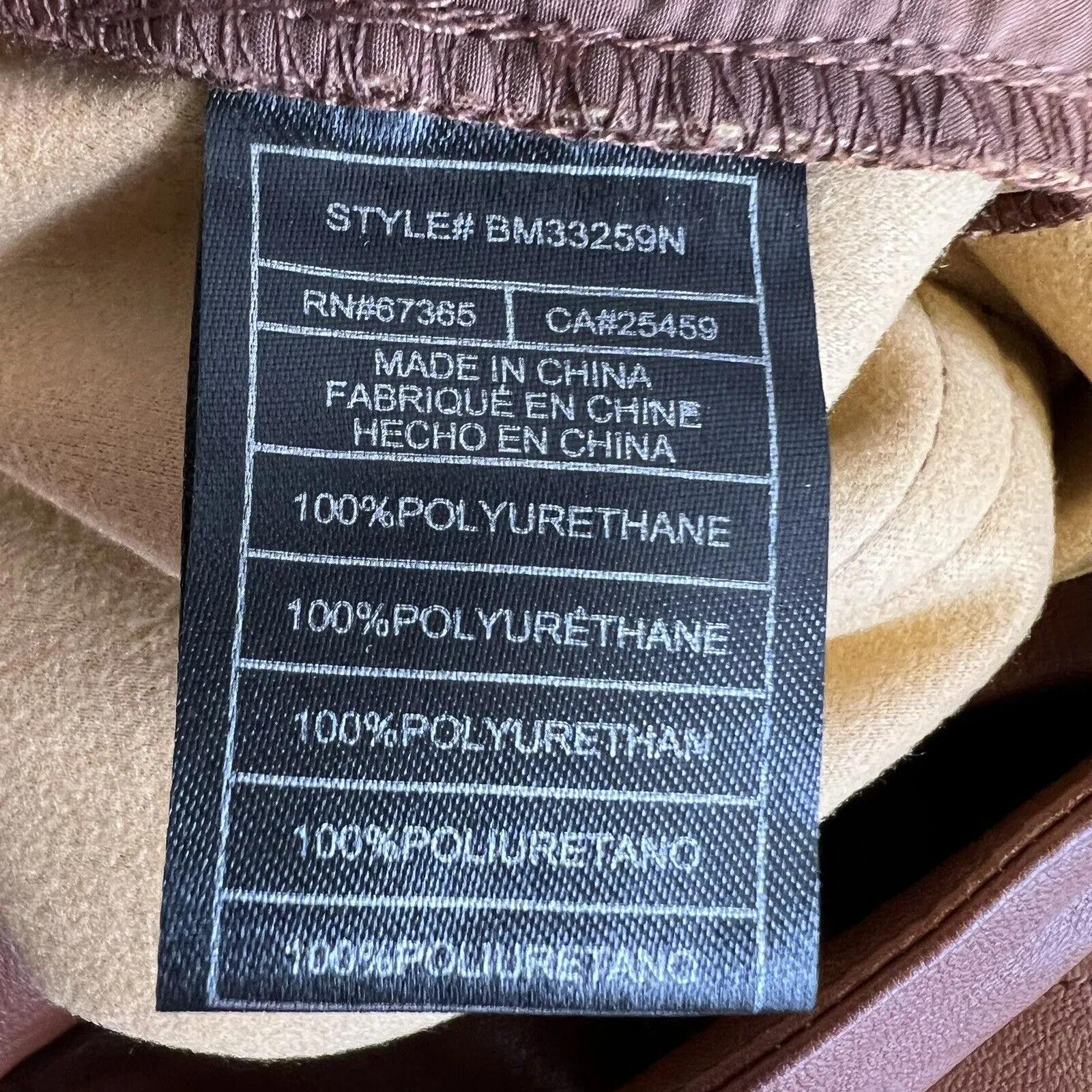 BB Dakota Steve Madden Brown Vegan Leather Pant Large‎ New - Image 5