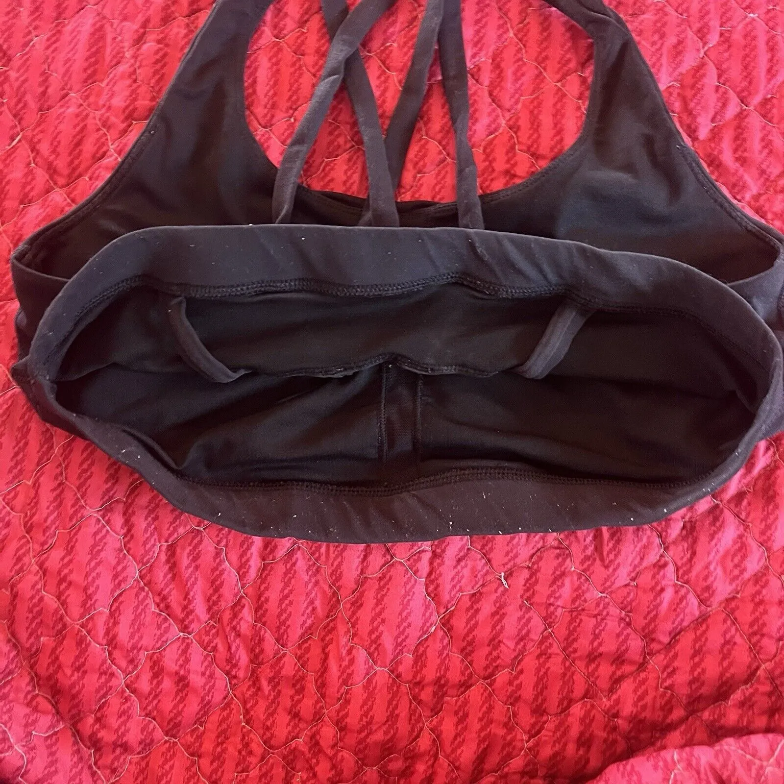 Savage x Fenty Women’s Forever Savage Bralette Bra Spellout Racerback Size Large Black - Image 8