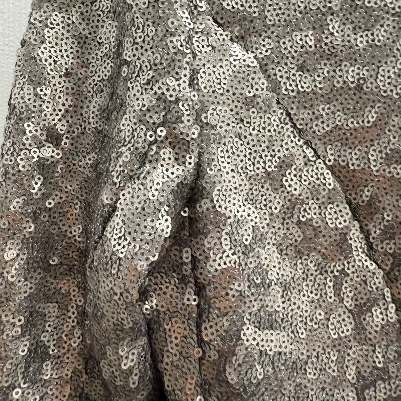 L'Agence Kenzie‎ Silver Sequined Blazer Jacket Double Breasted Women's 0 - Image 14