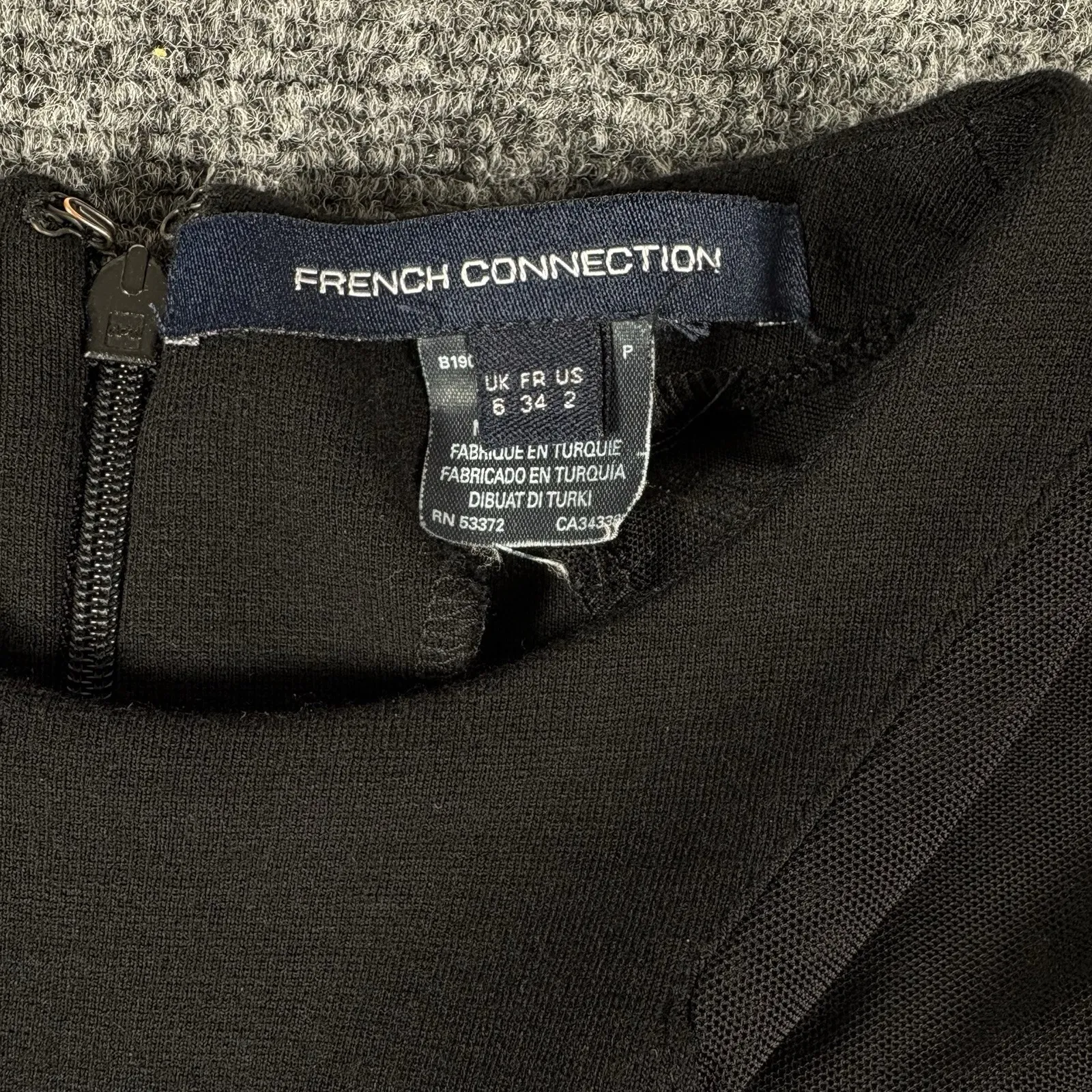 Pre-Owned French Connection Black Size 2 US‎ Short Short Sleeve Dress - Image 3