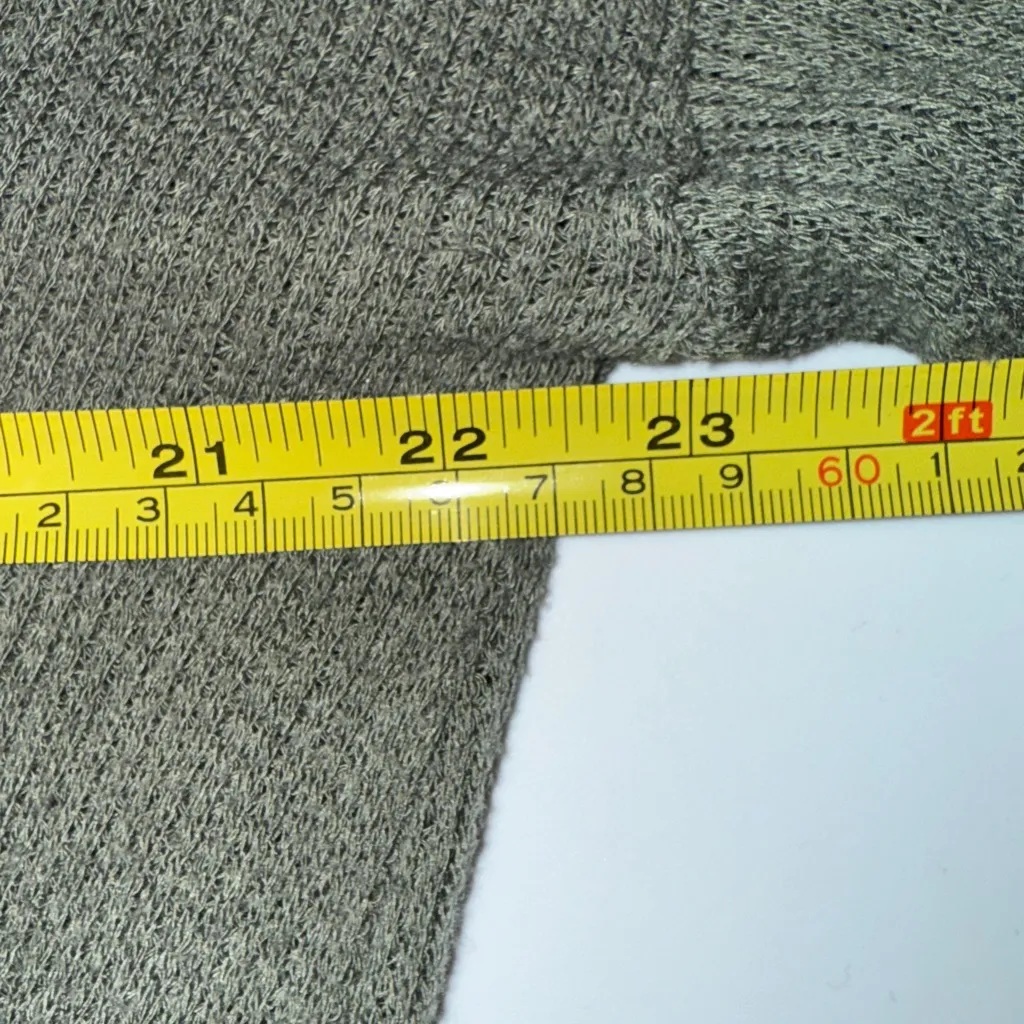 Mudd  Olive Green Tie-Front Button-Down Knotted Top Sweater Size M Waffle Knit - Image 8