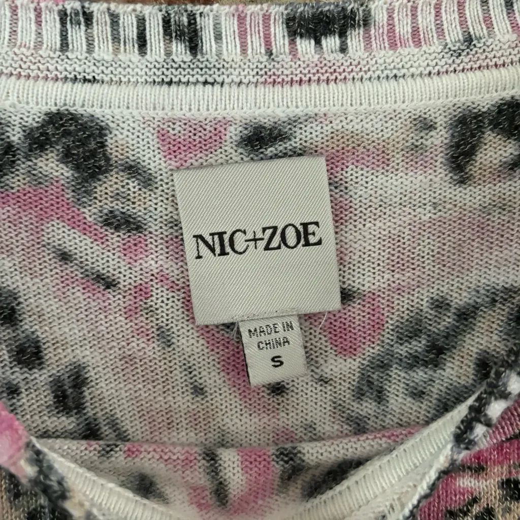 Nic+Zoe  Cotton Printed Pullover Crew Sweater, S - Image 4