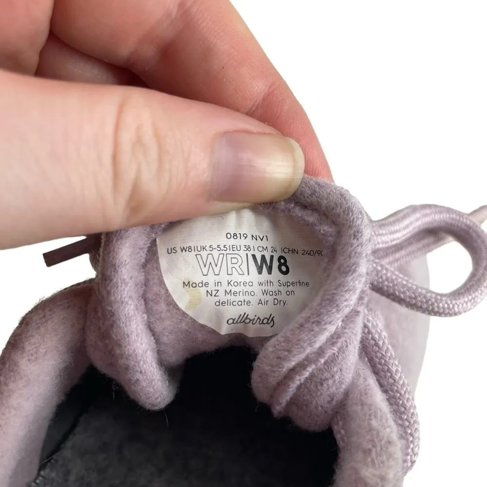 Allbirds Sneakers Womens 8 Runners Shoes Merino Wool Lavender Purple - Image 8