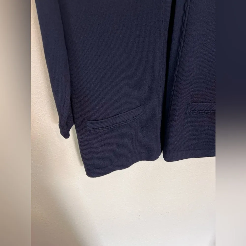 St. John Basics Knit Open Sweater Blazer Size M - Image 3