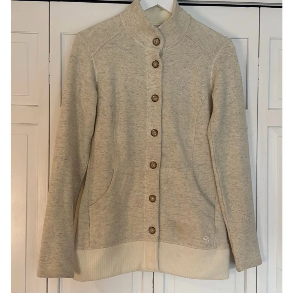 Mountain Hardware wool blendāoatmeal sweater jacket small - Image 11