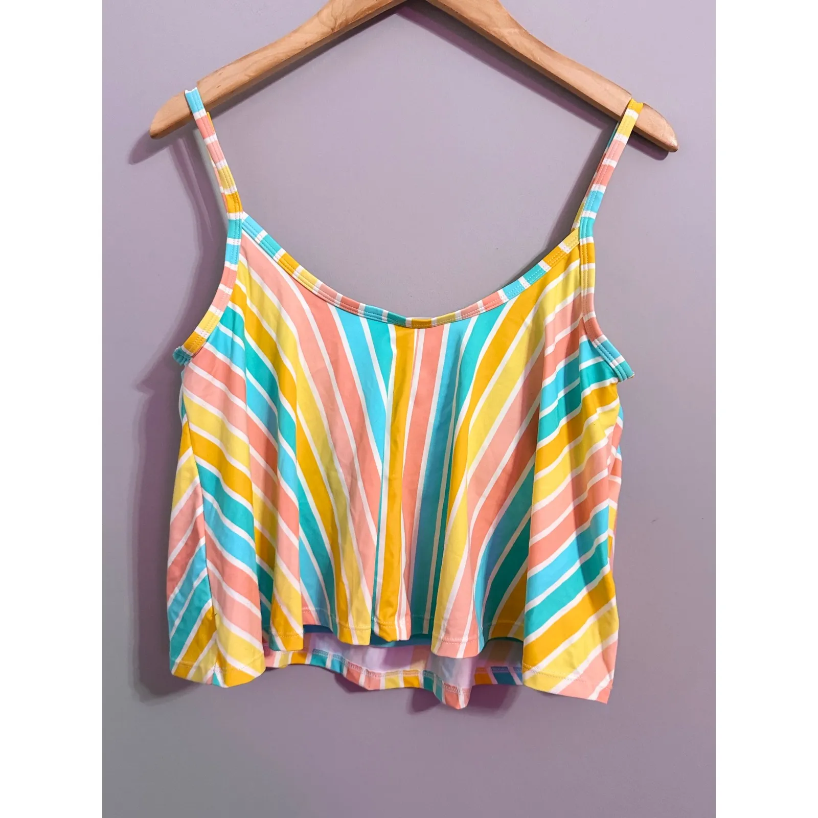 Matilda Jane Striped Swin Tank Top Women's Colorful Summer Beach Vacation Size S - Image 3