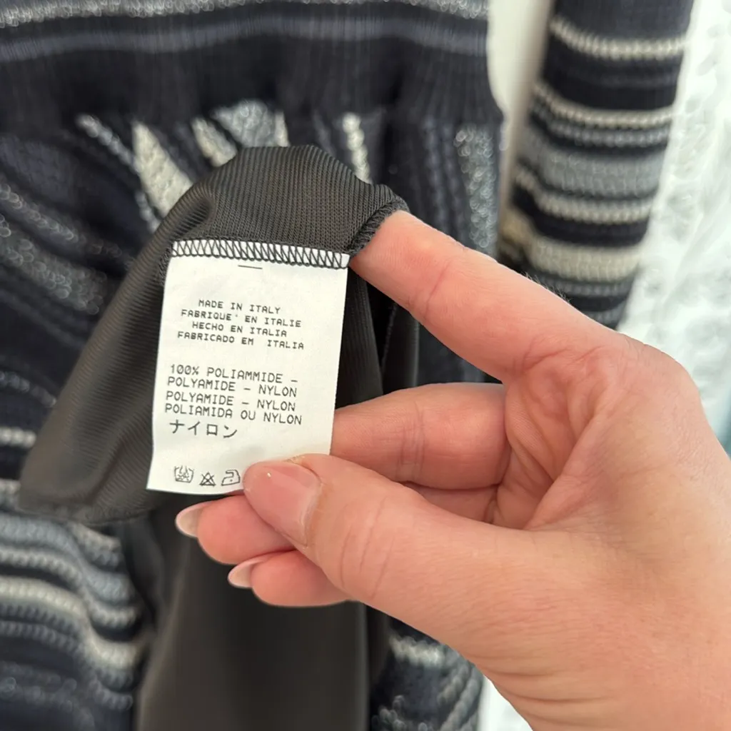 M Missoni faux wrap wool blend long sleeve midi dress - Image 10