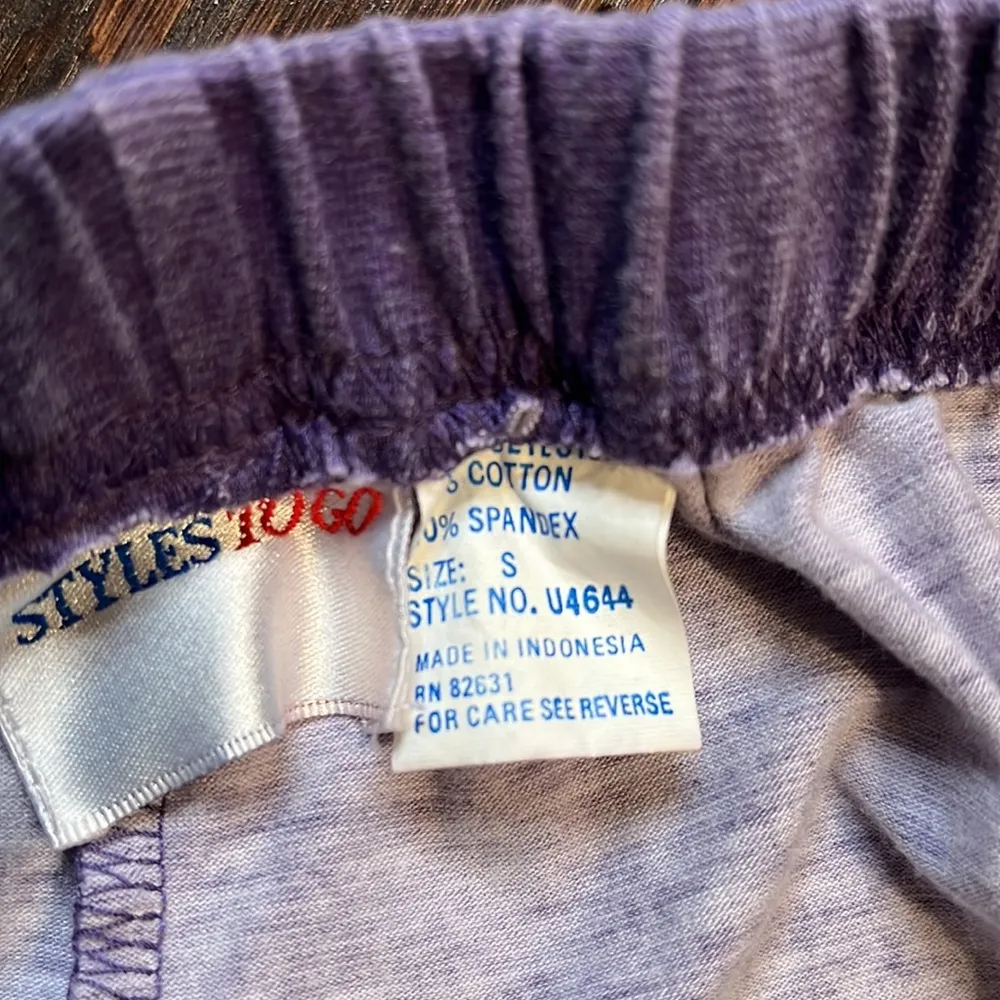 Vintage Styles to Go Indigo Leggings Size Small Purple - Image 3