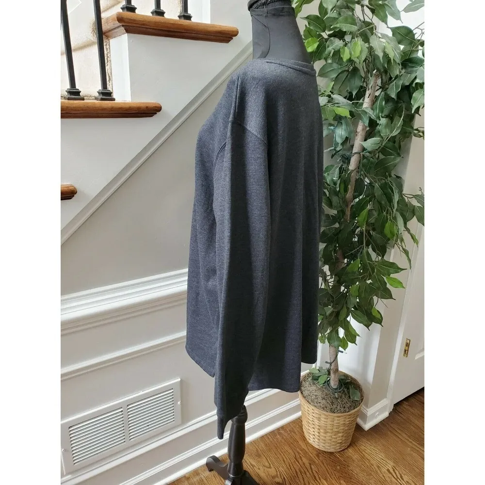 Positive Tees Women Gray Cotton & Polyester Long Sleeve Casual Blouses Shirt 3X - Image 7