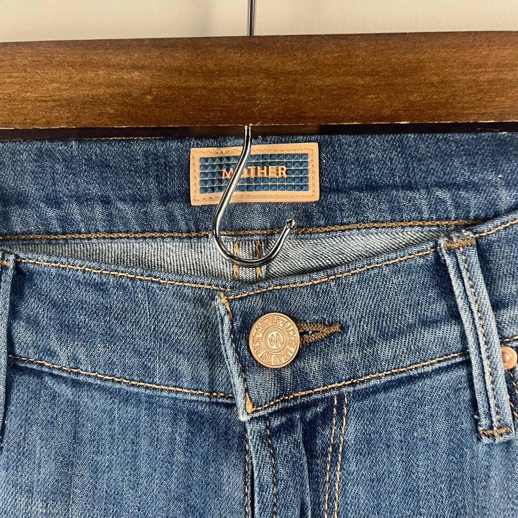 Mother Skinny Not Skinny Tea for Two Light Wash Blue Denim Jeans Size 25 - Image 2