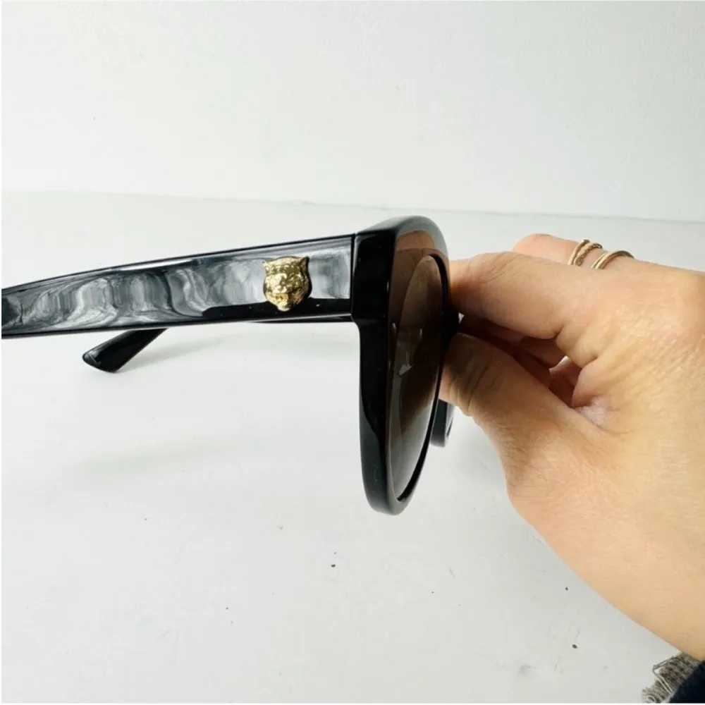 GUCCI Round frame soft cat-eye acetate sunglasses NEW - Image 6